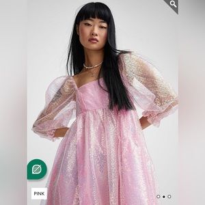 Sequin Babydoll Mini Dress